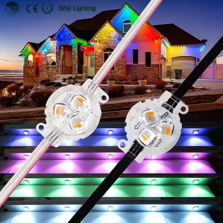 30mm RGBW UCS2904 LED Pixel Light Outdoor Waterproof IP68 Permanent Christmas Track Lights Pixel Point Light Source-1