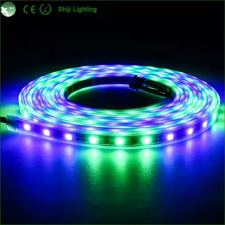 DC12V 5mm Width Form LED Flexible Strips, 48 Pcs LEDsm SMD 5050 RGB LED Strip Lighting-1