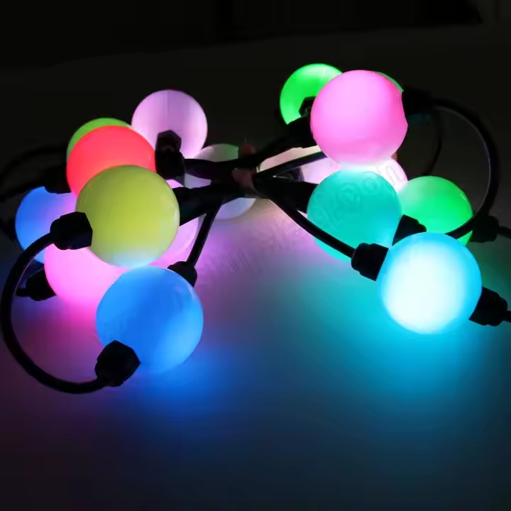 3D Waterproof 50mm Rgb Led Ball Light String Led Pixel Module Light for Building Facade Decoration-2
