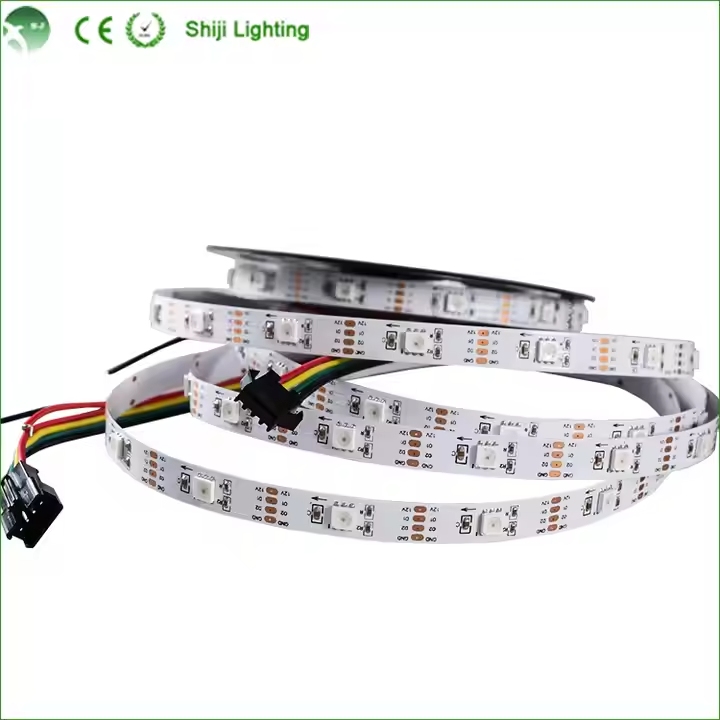 SHIJI Waterproof DC12V 10mm Width LED Flexible SMD5050 Smart RGB 8208 LED Addressable Led Strip