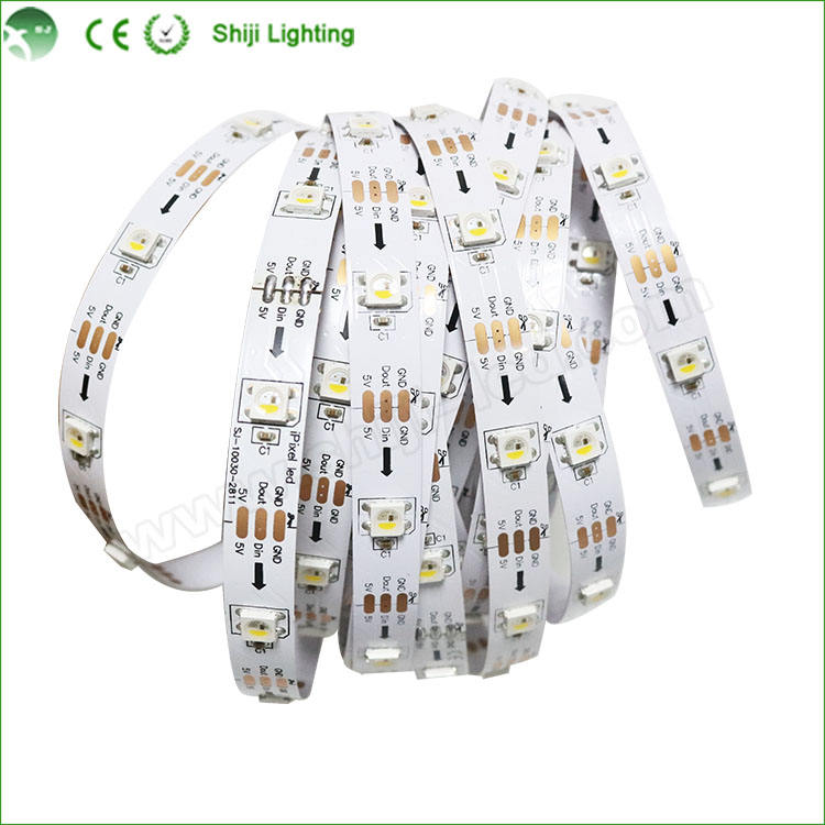 DC5V 10mm Width Digital LED Flexible Strips SMD 5050 RGBW SK6812 LED Programmable Led Strip 2