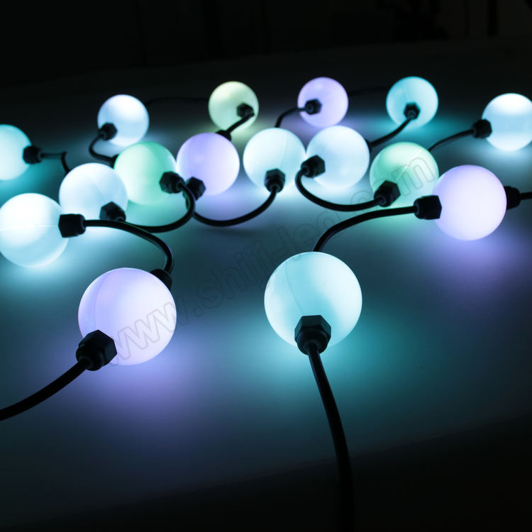 SHIJI Wholesale Cheapest 50mm Diameter 360 Degree String Light SMD 5050 RGB LEDs DMX 512 Pixel Ball 4